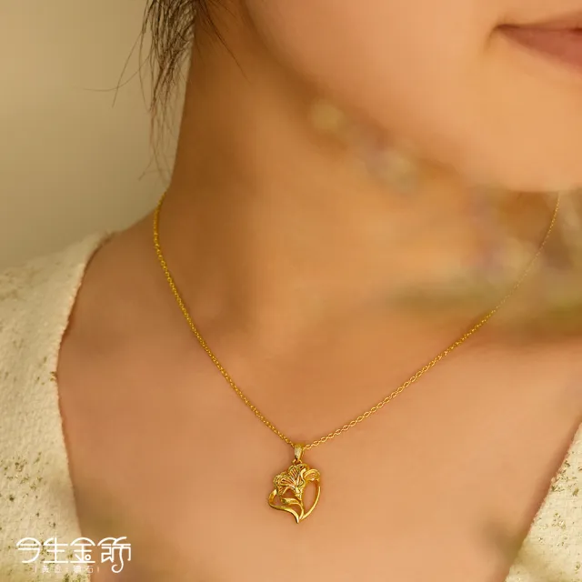 【今生金飾】花絲-春日戀花項鍊(黃金項鍊)