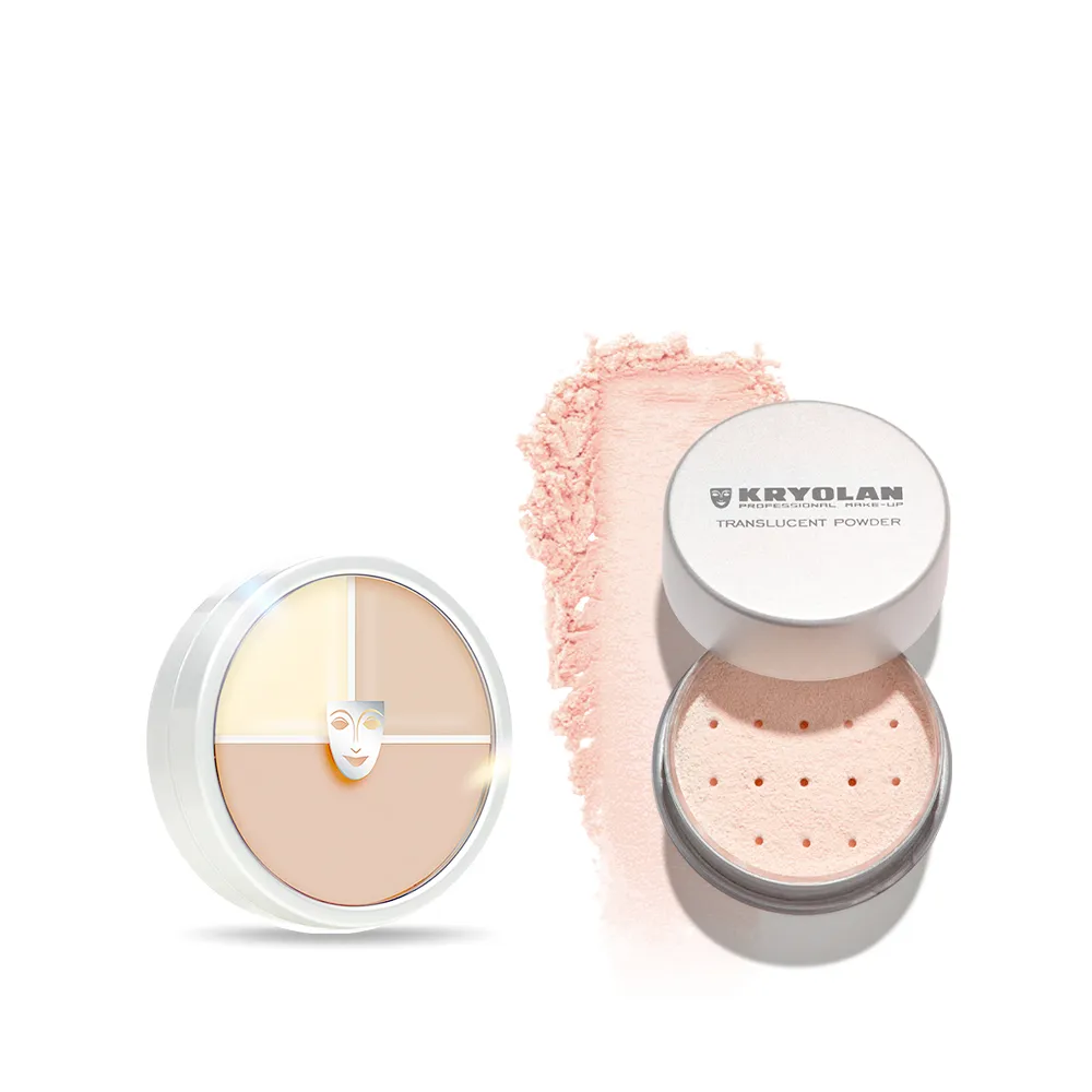 【KRYOLAN 歌劇魅影】底妝橡皮擦定妝組(光影塑形三效粉霜+輕柔透明蜜粉)
