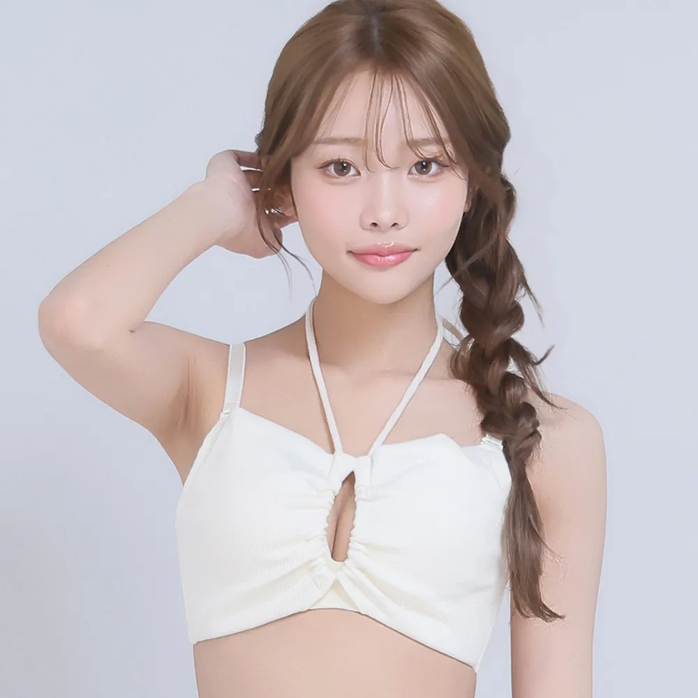 【aimerfeel】單品內衣掛頸無鋼圈超盛內衣-米白色-1106114-OW