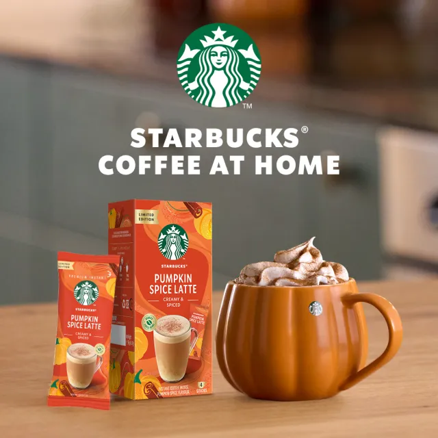 【STARBUCKS 星巴克】獨家季節限定-秋季咖啡體驗組☆(南瓜x2+榛果X2+焦糖X2)南瓜派拿鐵 南瓜拿鐵