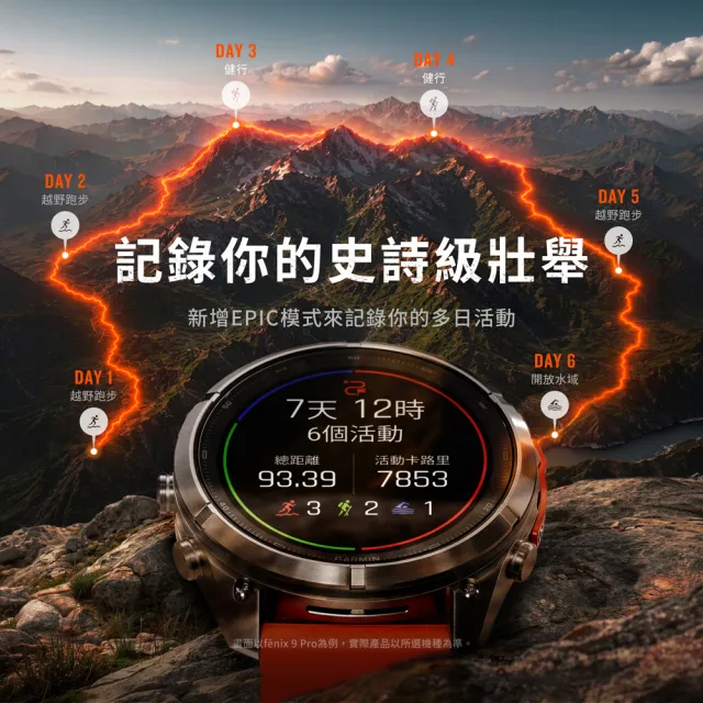 【GARMIN】Fenix 9 AMOLED 全方位戶外進階GPS智慧腕錶 51mm