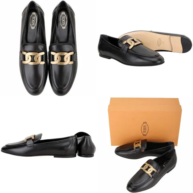 【TOD’S】TODS Kate 鍊條小牛皮樂褔鞋-多色可選(平底鞋 豆豆鞋品牌 義大利手工皮革)