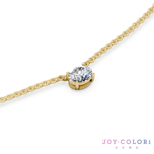 【JOY COLORi 未來鑽石】10K金 15分橢圓鑽項鍊(培育鑽石 流光 NS8043OALG)