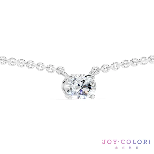 【JOY COLORi 未來鑽石】PT950鉑金 18分 橢圓鑽項鍊(培育鑽石 流光 NS8043OBLG)