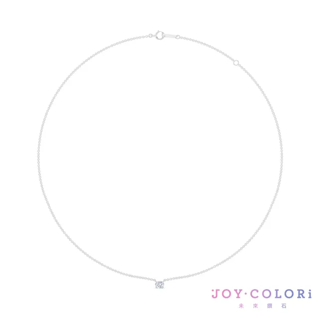 【JOY COLORi 未來鑽石】PT950鉑金 18分 橢圓鑽項鍊(培育鑽石 流光 NS8043OBLG)