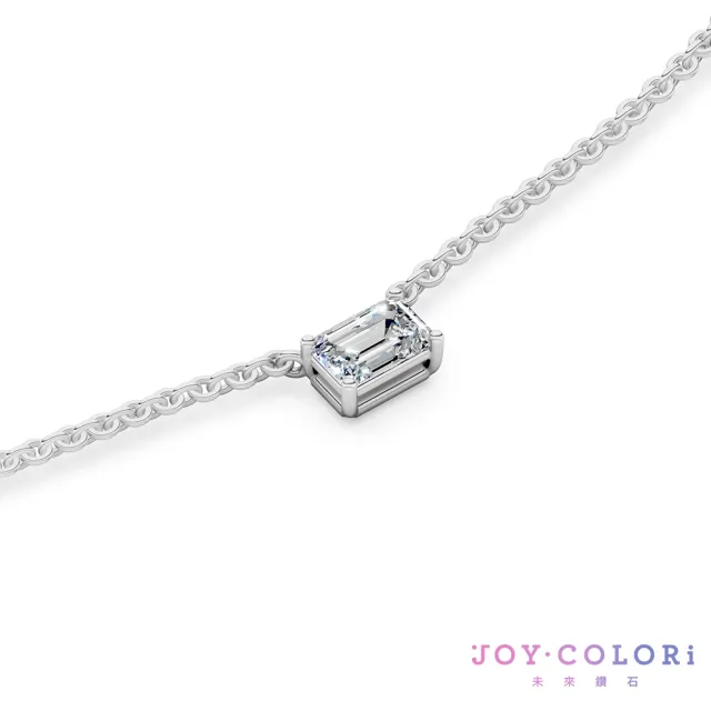 【JOY COLORi 未來鑽石】PT950鉑金 18分 祖母綠鑽石項鍊(培育鑽石 映光 NS8043EBLG)
