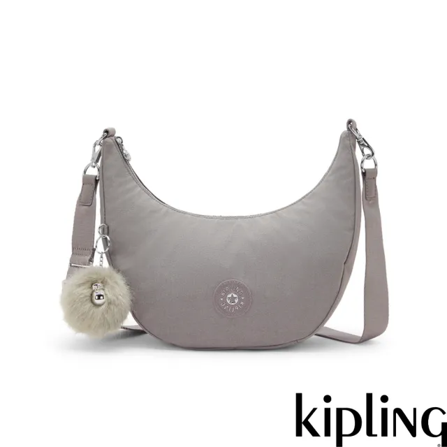 【KIPLING】(網路獨家款)霧灰後袋收納半月包-CLICHY