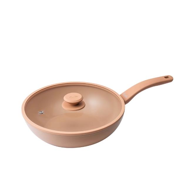 【Fissler】瓷安系列28CM不沾炒鍋(附玻璃蓋) IH/電磁爐適用