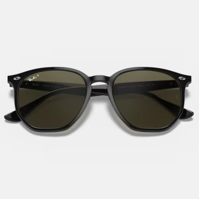 【RayBan 雷朋】瘦子配戴款 六角形膠框偏光抗UV太陽眼鏡(RB4306F-601/9A 54mm 偏光鏡片)