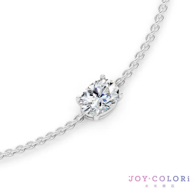 【JOY COLORi 未來鑽石】PT950鉑金 26分 橢圓鑽手鍊(培育鑽石 流光 BR8043OCLG)