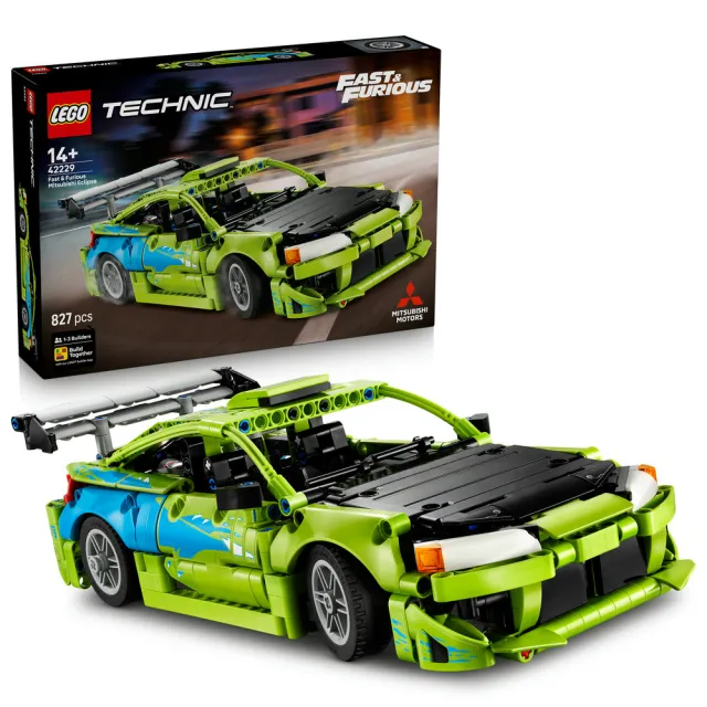【LEGO 樂高】科技系列 42229 Fast and Furious Mitsubishi Eclipse 汽車(玩命關頭 賽車 禮物 玩具)