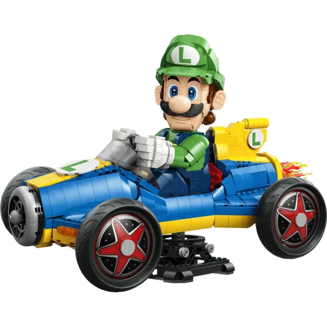 【LEGO 樂高】超級瑪利歐系列 72050 瑪利歐賽車：路易吉＆G力量(任天堂 積木 居家擺飾 玩具車 禮物 周邊)