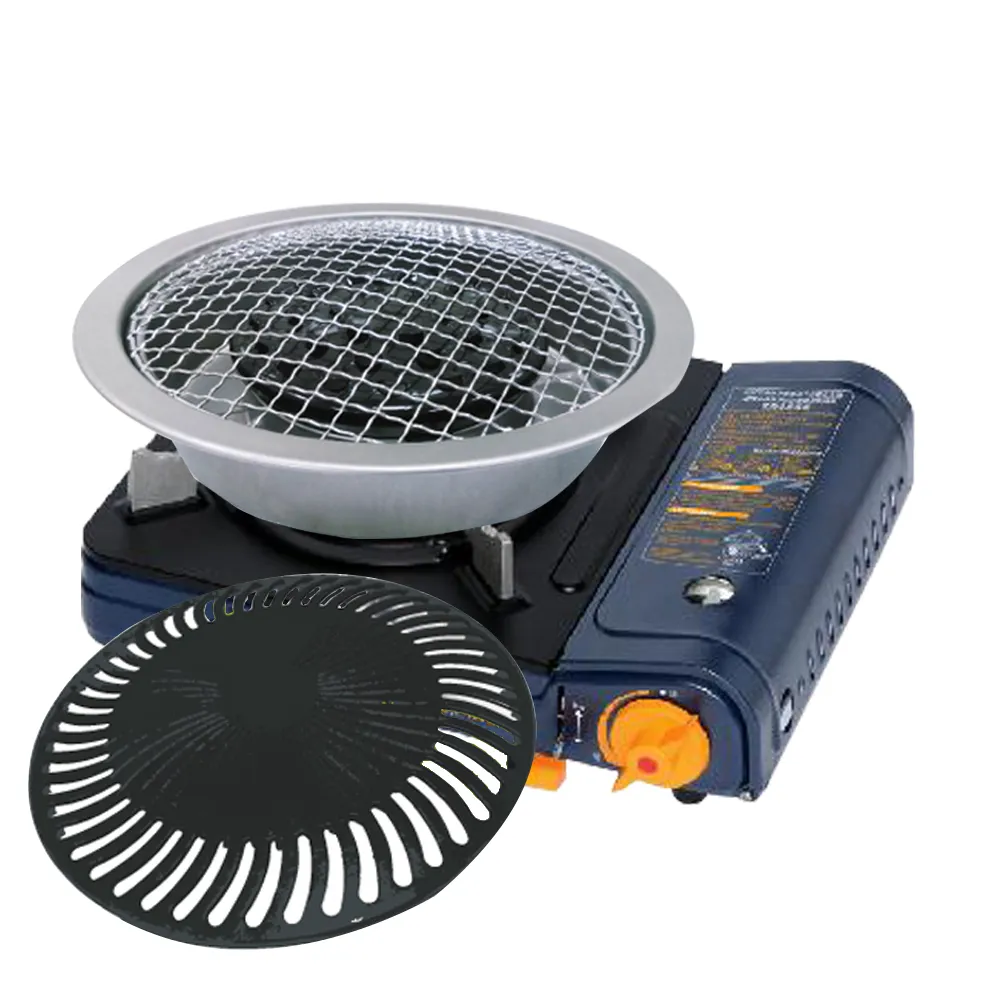 【卡旺】卡旺雙安全式卡式爐005D+兩用燒烤盤(中秋烤肉A005D+K1BQ-888)