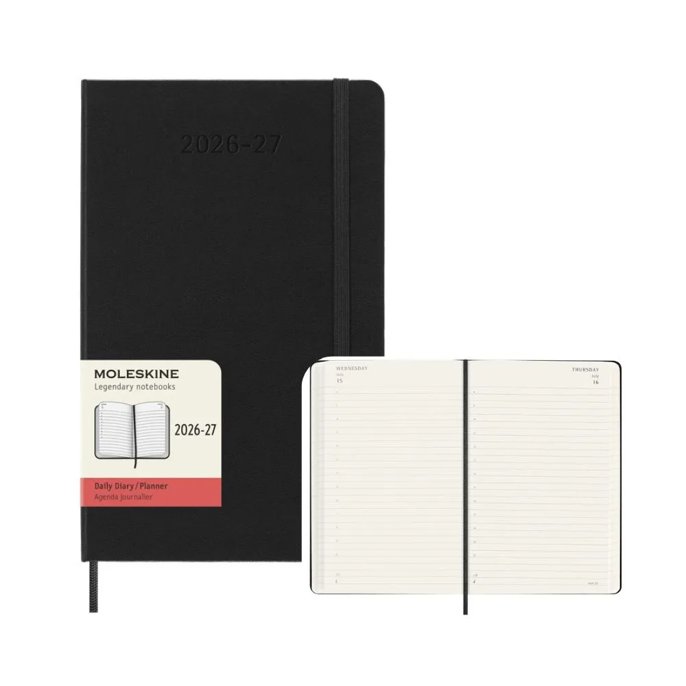 【MOLESKINE】2026-27 18個月日記硬皮手帳 - L型/黑