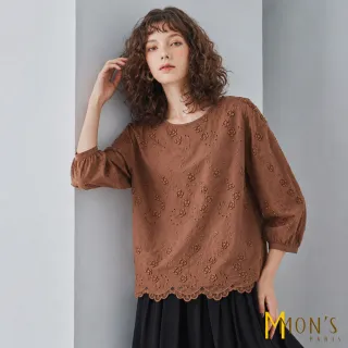 【MON’S】漫野繁花刺繡上衣(直)