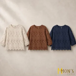 【MON’S】漫野繁花刺繡上衣(直)