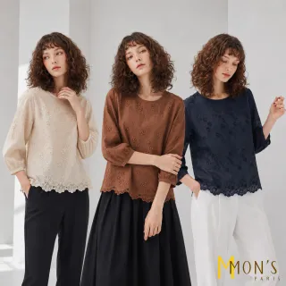 【MON’S】漫野繁花刺繡上衣(直)