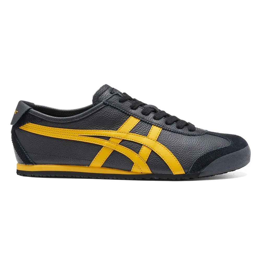 【Onitsuka Tiger】鬼塚虎 黑底黃虎爪紋 MEXICO 66 休閒鞋 (1183A201-003)