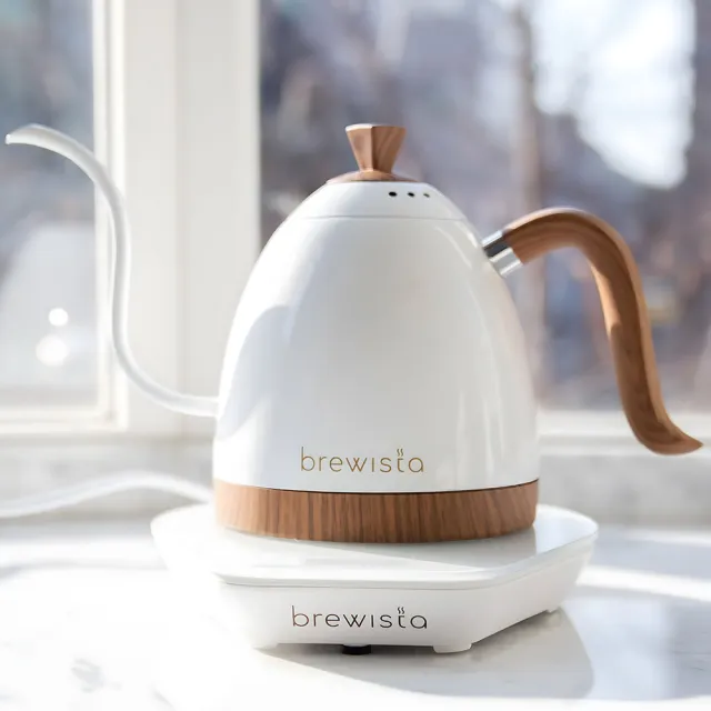 【Brewista】鵝頸溫控壺 智慧電子手沖壺 V3 Pro 600ml／1.0L（消光黑／珍珠白款）