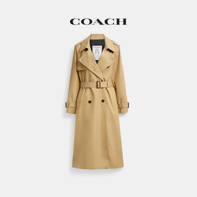 【COACH】蔻馳官方直營 休閒版型風衣-卡其色(CX548)