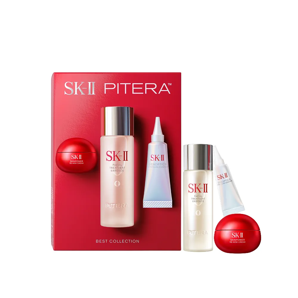 【SK-II】官方直營 PITERA™新客組入門晶透奇肌套裝(青春露75ml+小燈泡精華10ml+活膚霜15g/超品日)