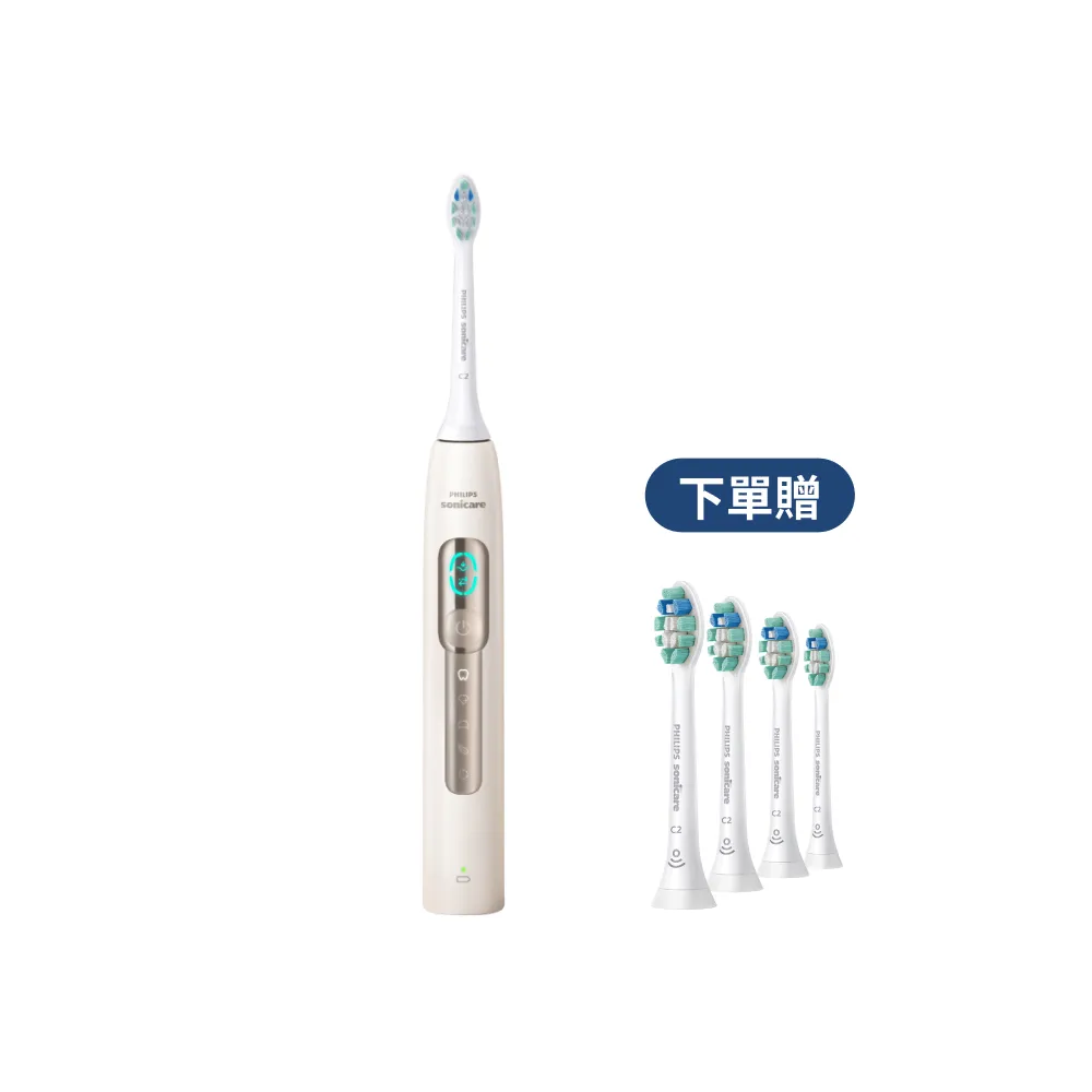 【Philips 飛利浦】HX5682/02 語音導航音波電動牙刷-晨光杏(語音提醒/5種模式/骨傳導科技/官方直營)