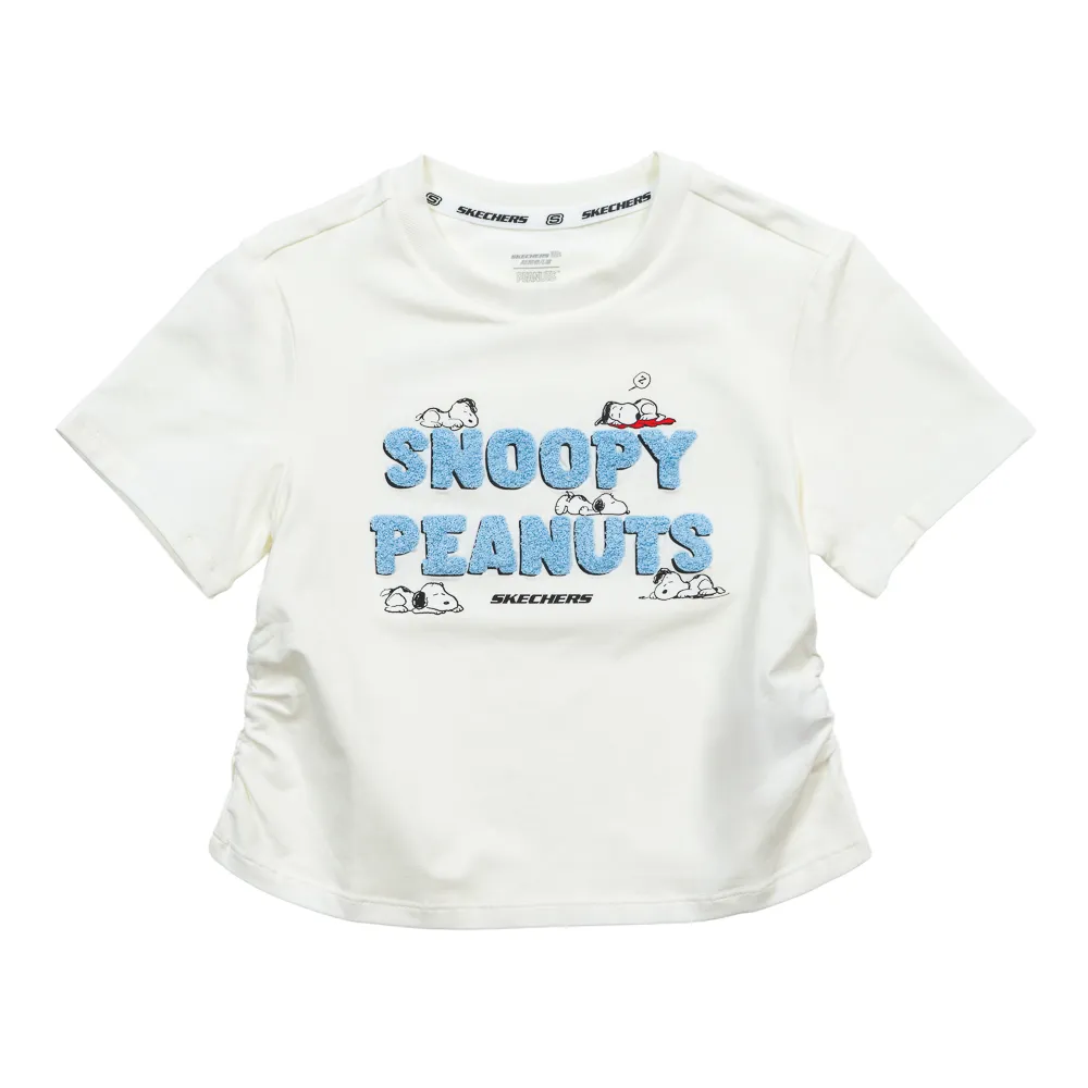 【SKECHERS】女童短袖衣 PEANUTS聯名設計 Snoopy 史奴比 (L326G028-00QF)