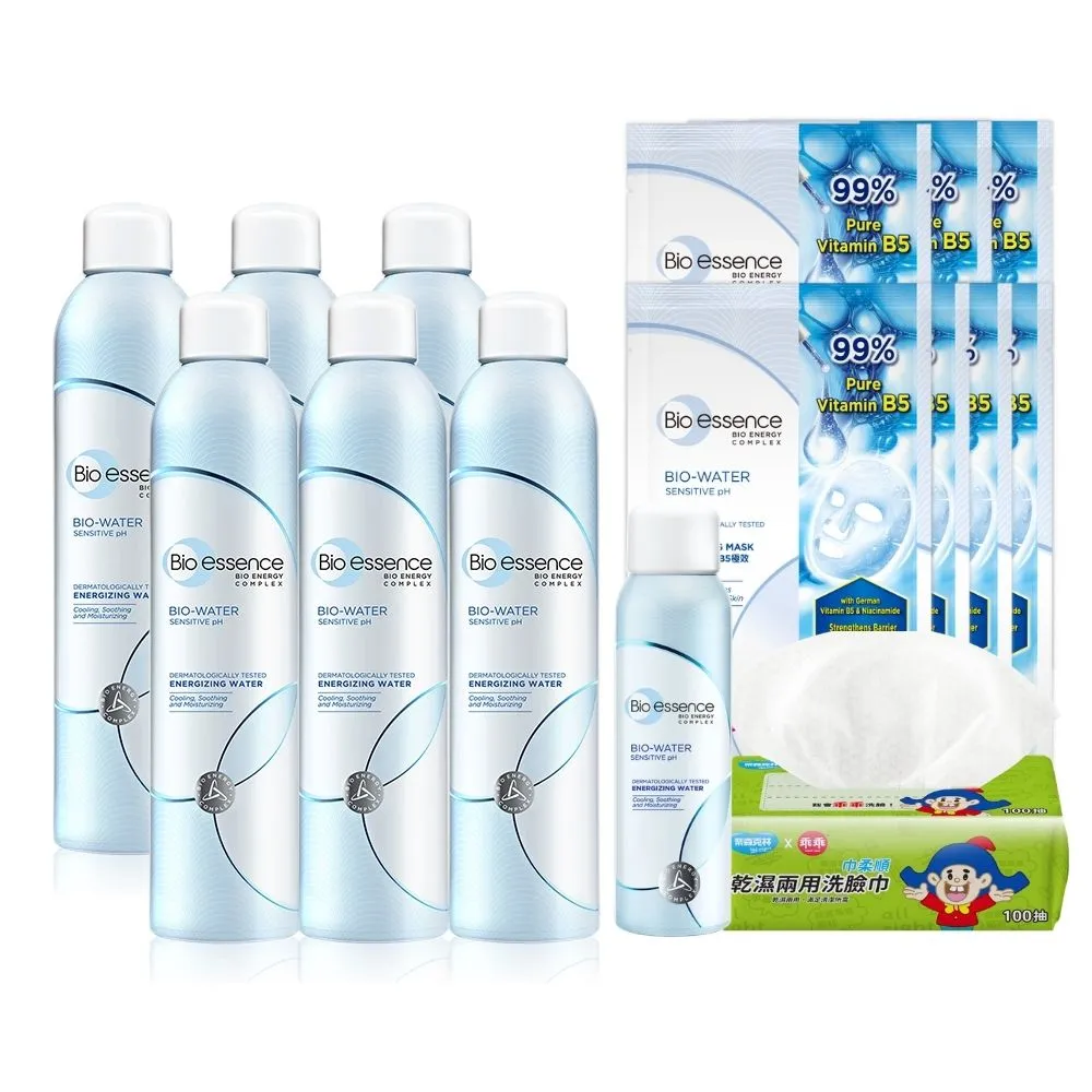 【Bio-essence 碧歐斯】保濕噴霧 BIO水感舒緩能量噴霧300ml(6入組)