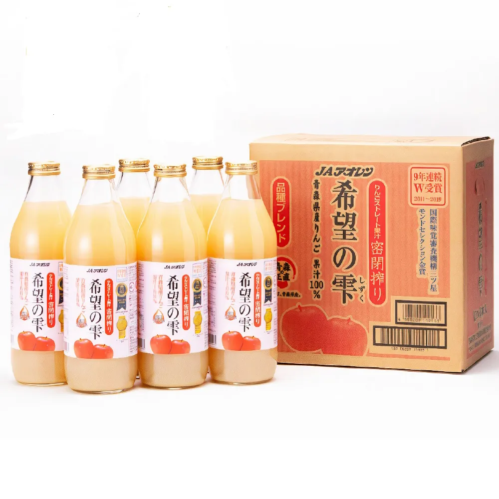 【青森農協】日本青森 希望蘋果汁1000mlx6入(日本原裝進口/全新生產全新效期)