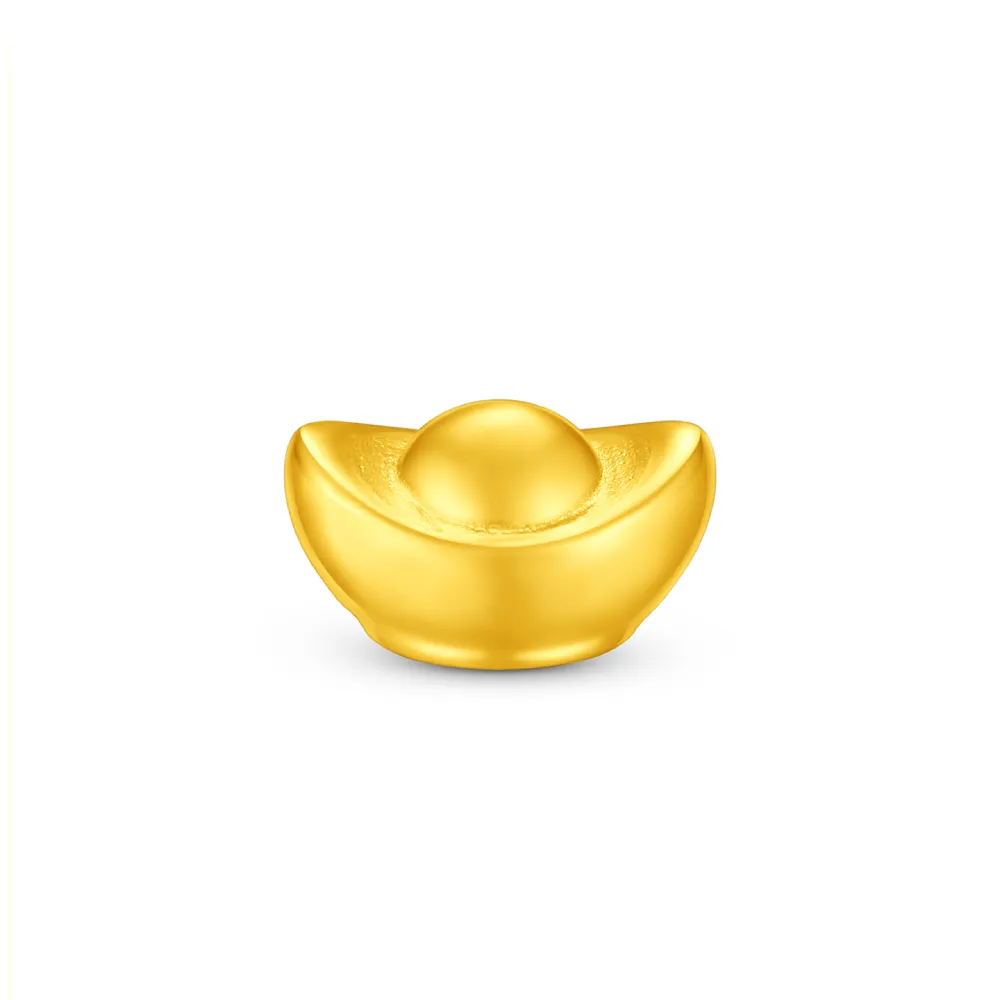 【周大福】網路限定款 元寶 1公克黃金金豆_計價黃金(贈小金豆瓶)