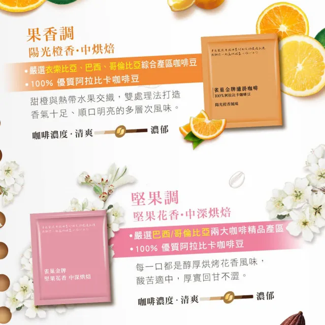 【NESCAFE 雀巢咖啡】金牌濾掛咖啡綜合禮盒 兩盒共96包(花香、陽光、濃萃、甘醇) 中秋 中元