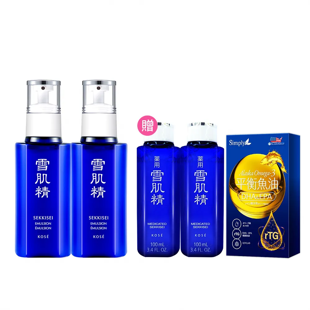 【KOSE 高絲】雪肌精乳液 140ml 二入組(極潤型/一般型 任選)