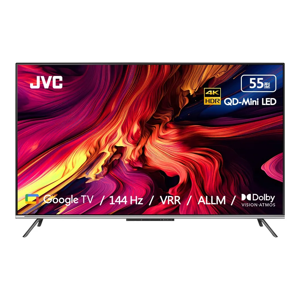【JVC】55吋原生144Hz QD Mini LED+百分區控光+Google認證4K液晶顯示器(55XM 高階QLED 3年保)