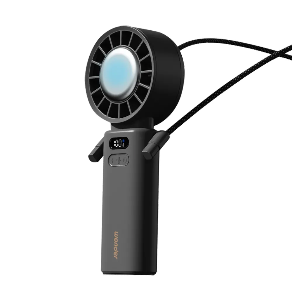 【WONDER 旺德】冰敷手持摺疊高速風扇-2入組(USB充電式.手持製冷.冷敷涼風扇.隨身風扇FU33)