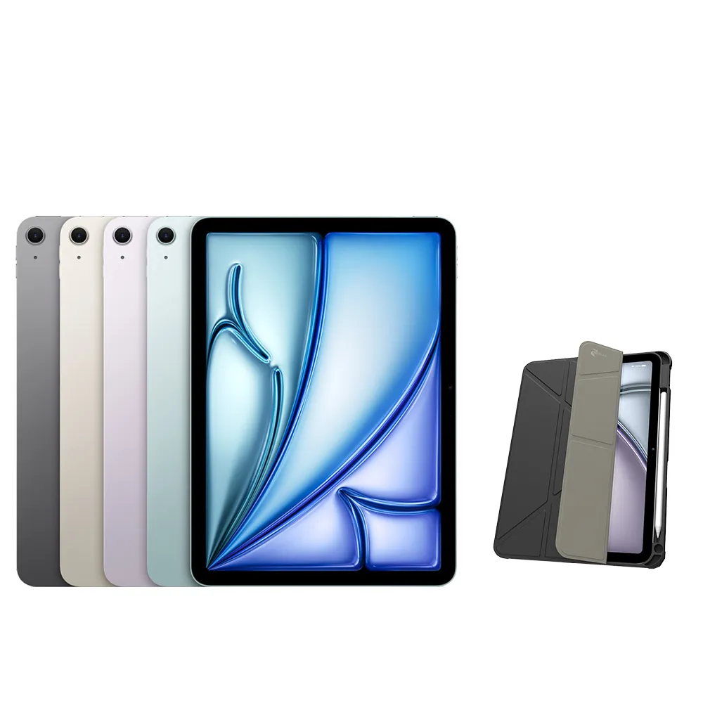 【Apple】2026 iPad Air M4晶片/11吋/WiFi/256G 平板電腦(筆槽防摔殼組)
