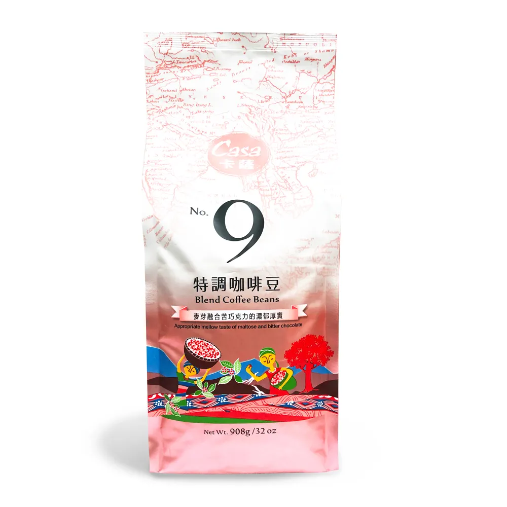 【Casa 卡薩】特調系列No.9中深烘焙咖啡豆908g/袋