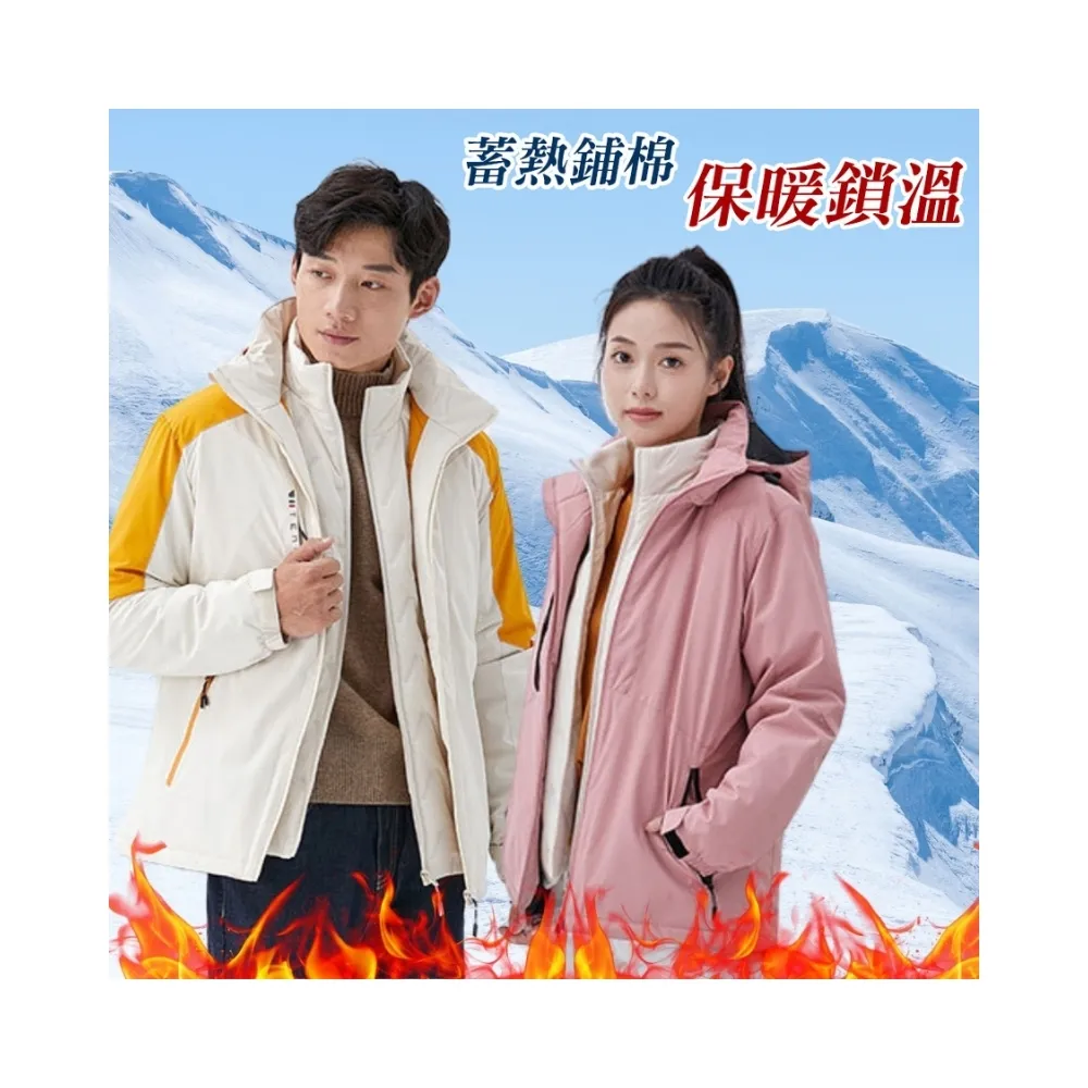 【NVDO】現貨 男女款高效保暖鋪棉衝鋒外套-多色可選(防潑水/內加絨連帽外套/F036/秋冬款)