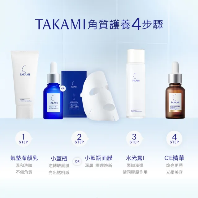 【TAKAMI】官方直營 小藍瓶面膜保證滿意組_15ML*4片(新品上市/極度保濕)