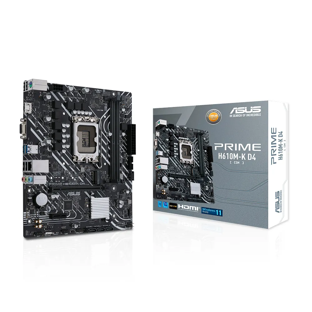 【ASUS 華碩】PRIME H610M-K D4-CSM 主機板+華碩 TUF GAMING P1 鼠墊