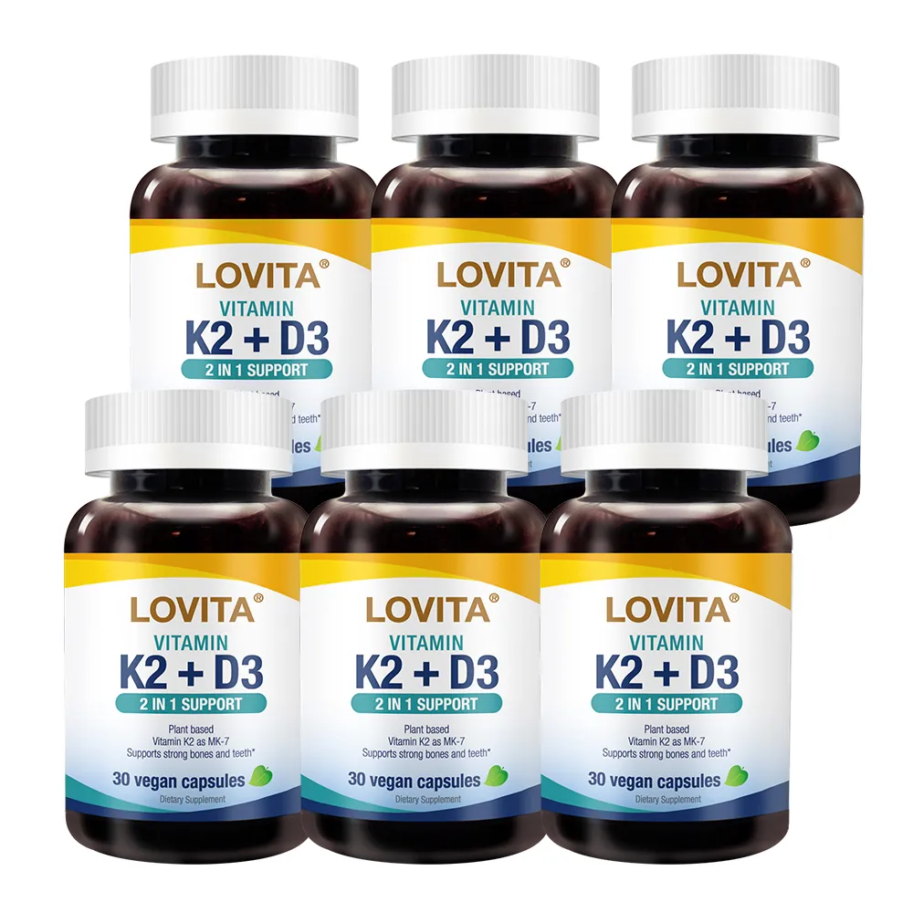 【LOVITA 愛維他】K2+D3素食膠囊 6入組(共180顆)