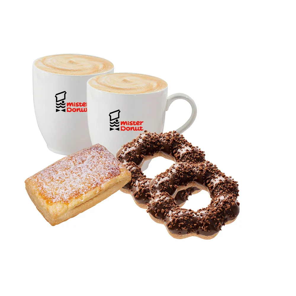 【Mister Donut】加油!努力不睡 雙人午茶組合(好禮即享券)