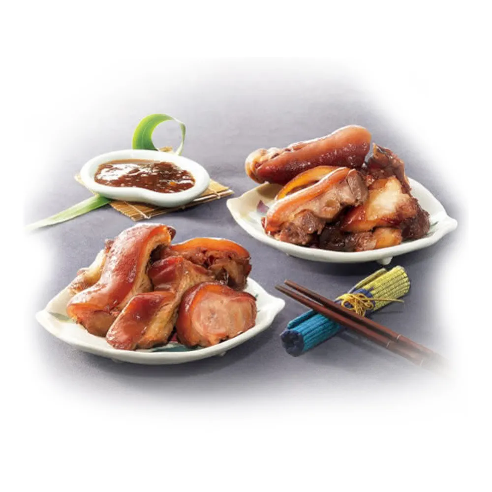 【海鴻飯店】好運豬腳麵線1組(豬腳940g+麵線220g+醬料255g/組)