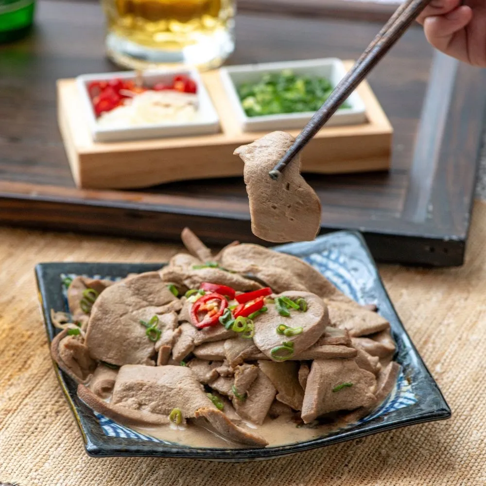 【全國麗園】涼拌麻油粉肝230g 4入組 香醇麻油香 啤酒菜 熟食 即食料理 冷凍調理包(麻油豬肝 下酒菜)