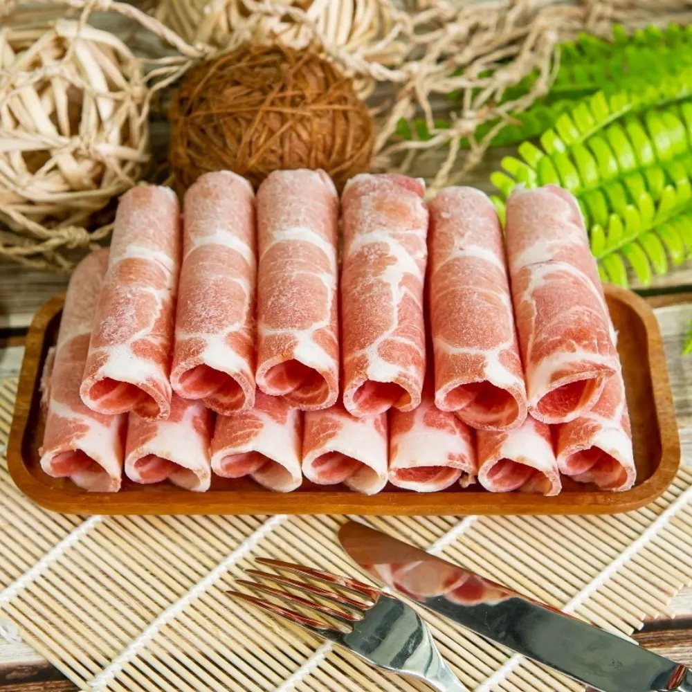 【小嚼士】霜降梅花豬肉片 1KG 超值3包組(火鍋肉片 烤肉片 炒片 雪花豬 冷凍豬肉 豬肉片 冷凍肉品)