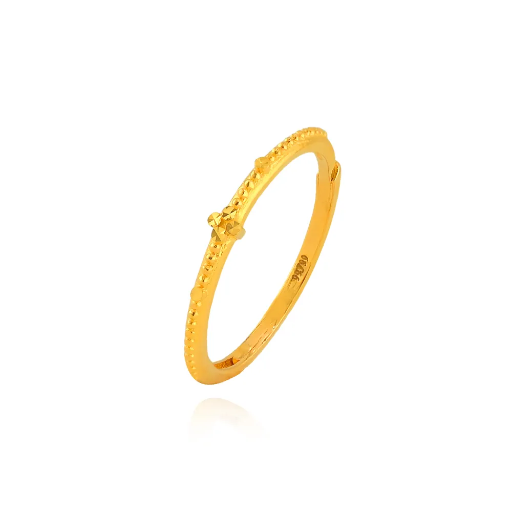 【金緻品】黃金戒指 小眾花語 0.40錢 純金女戒 線戒 纖細 精緻 韓風 百搭 9999純金戒指 5G黃金