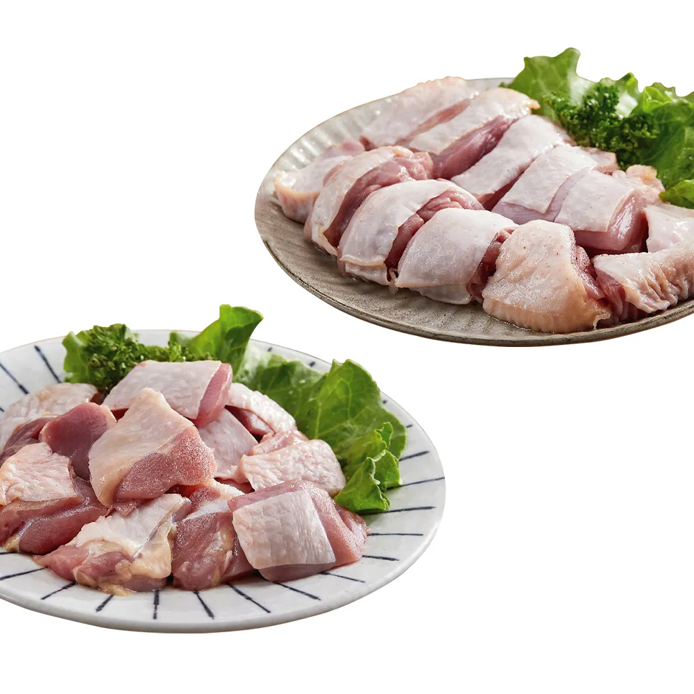 【國際牛肉店】腿肉丁/骨腿切塊/半雞切塊/去骨腿/任選6包(清真台灣放山土雞肉)