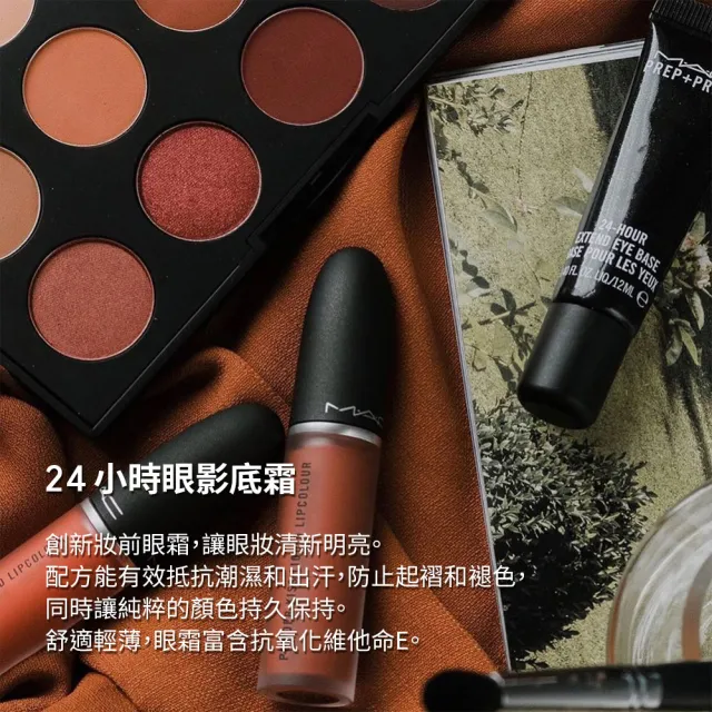 【M.A.C】時尚鑽光眼妝組(時尚焦點小眼影1.5g+24小時眼影底霜12ml)