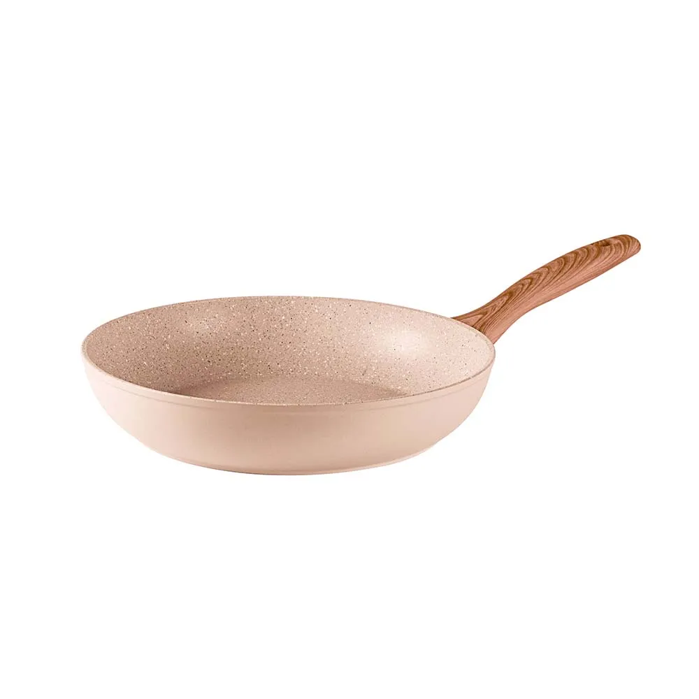 【Sambonet】義大利 Sambonet RockNRose 平底鍋/玫瑰粉/28cm(義大利製/不沾鍋/鍋具/平底鍋)