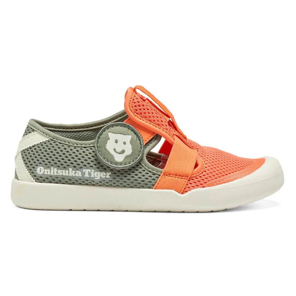 【Onitsuka Tiger】鬼塚虎 KIDS 軍綠橘配色 MEXICO 66 SANDAL 大童鞋 休閒鞋 (1184A198-800)