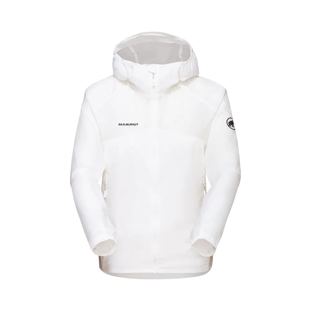 【Mammut 長毛象官方直營】Convey WB Hooded Jacket AF W 輕量防潑水連帽風衣外套 白色 女款 #1012-00540